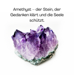 Vergoldeter Messing-Armreif mit echtem Amethyst | Spiritueller Edelstein | 6,5 cm Ø | Nickelfrei & allergikerfreundlich