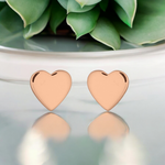 925 Sterling Rosegold Gilded Studs "Mini Hearts" - Ear925-28