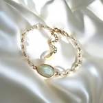 925 Sterling Silber Rosévergoldetes Armband mit echtem Mondstein – Sichelmond Edition