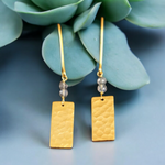 Labrador Stone earring - 925 Gold Jewelry - ohr925 - 123