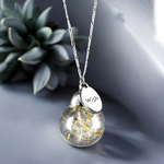 Pusteblumen Kette 925 Sterling Silber Wish Wünsch dir Was Terrarium Schmuck - K925-18