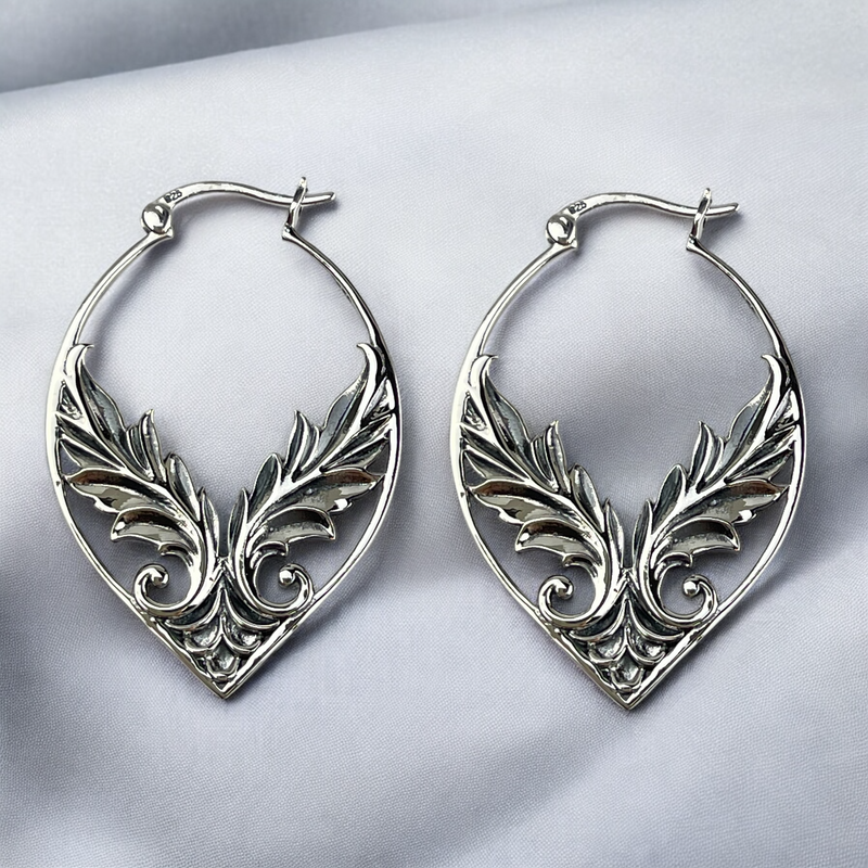 925 Sterling Silber Engelsflügel Ohrringe "Soraya" | Schutzengel Schmuck Damen | Flügel Ohrhänger | Geschenk für Frauen