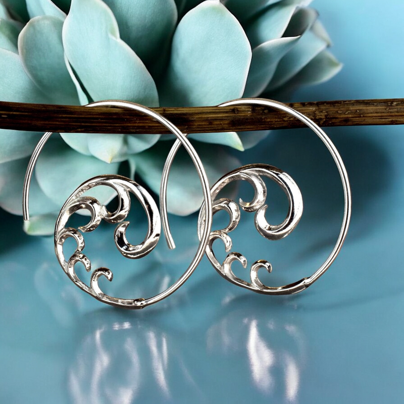 Boucles d'oreilles en spirale en argent sterling 925 - EPA925-24