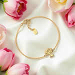 Armband mit Lebensbaum aus 925 Sterling Silber – 18K Gold plattiert, 16,5 cm Länge - ARM925-36