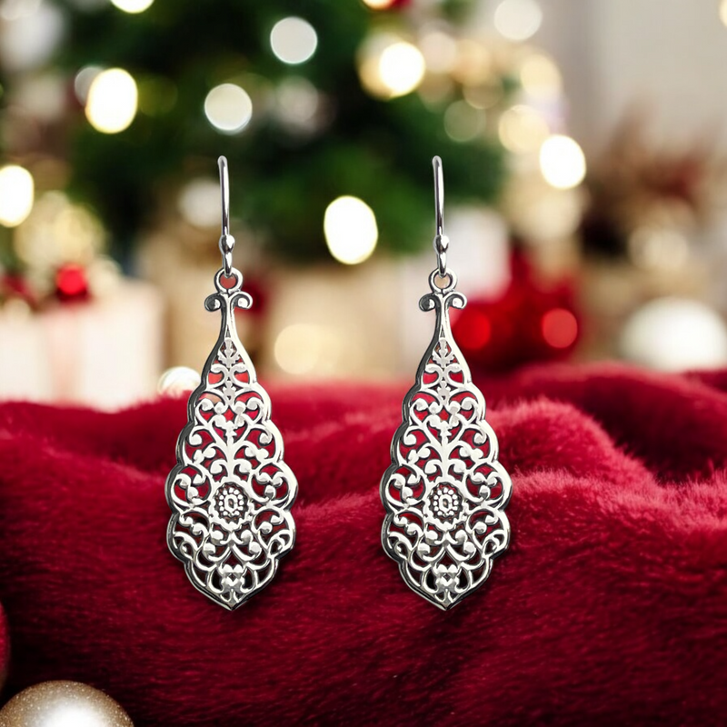 Sternenklang des Orients – Filigrane Ohrringe aus 925 Sterling Silber