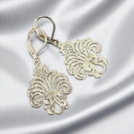 PALAZZO Versilberte Edelstahl Ohrringe, ornamentales Design, 3 cm, hypoallergen & allergikerfreundlich