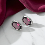 „Lumina Rosa“ 925 Sterling Silber Ohrstecker mit pinkem Turmalin, 0,5 cm, hypoallergen & für Allergiker geeignet