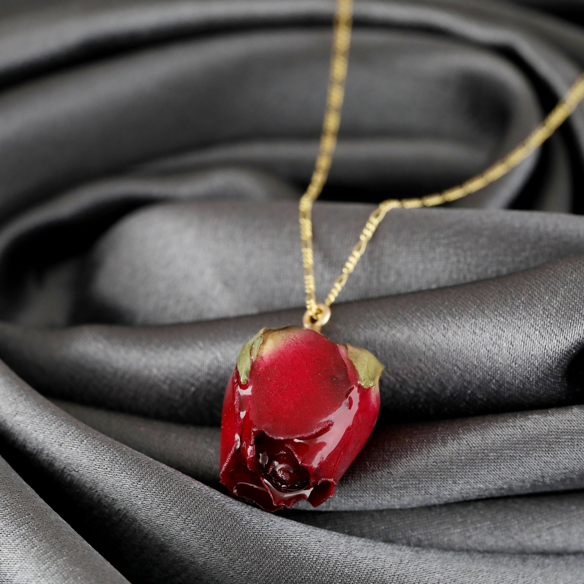 Anhänger - Rose Rote Gold PR0 – Halskette MadamLili Echte 925 Vergoldet Sterling -