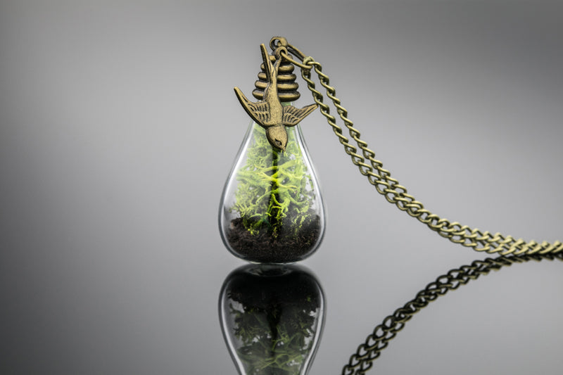 Spring - Genuine Moss & Earth Bronze Chain