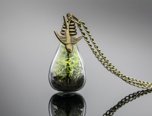 Spring - Genuine Moss & Earth Bronze Chain